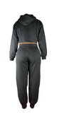 Black Tracksuit Stylish Two Piece Jogger Set